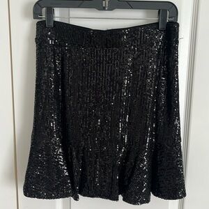 Boutique “Hashtag” black sequin skirt. Sz L